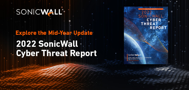SonicWall released the mid-year update to the 2022 SonicWall Cyber Threat Report