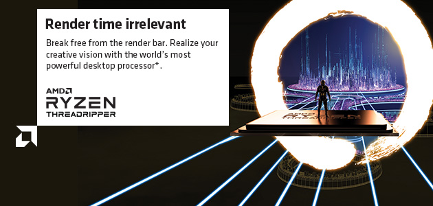 Break free from the render bar. Realize your creative vision with the world’s most powerful desktop processor*.