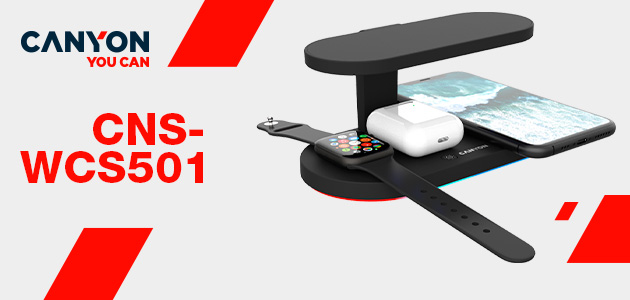5-in-1 wireless charging station for gadgets