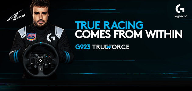 Logitech G923 Racing Wheel and Pedals Features New Force Feedback System