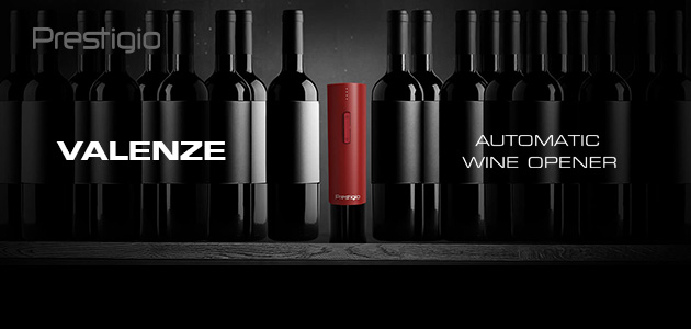 Prestigio has expanded its wine accessory range by adding a new automatic wine opener called Valenze. This intuitive