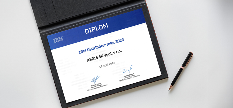 ASBIS Slovakia has been proudly awarded the prestigious title of "Distributor of the Year" by IBM
