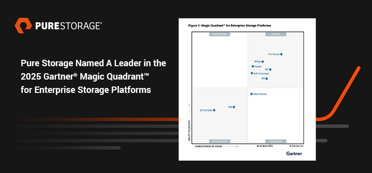 Pure Storage recognized as a leader in the 2025 Gartner Magic Quadrant for Enterprise Storage Platforms