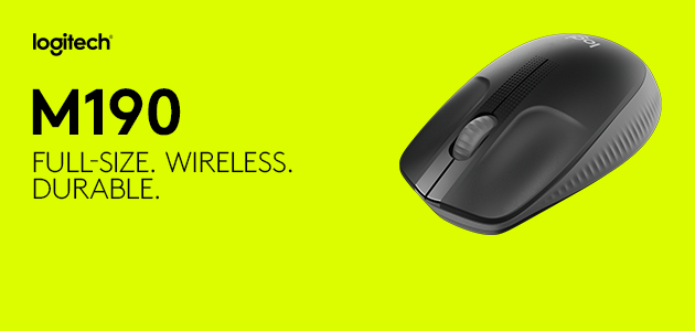 New Logitech M190 Wireless Mouse Brings Full-Size and Long-Lasting Comfort from The World Leader in Mice and Keyboards at an Affordable Price