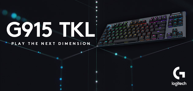 Logitech G Introduces Tenkeyless Logitech G915 Mechanical Gaming Keyboard