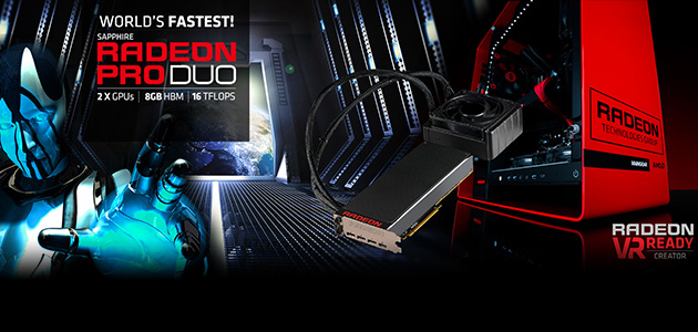 SAPPHIRE launches Radeon Pro Duo for ultimate VR & 4K experience